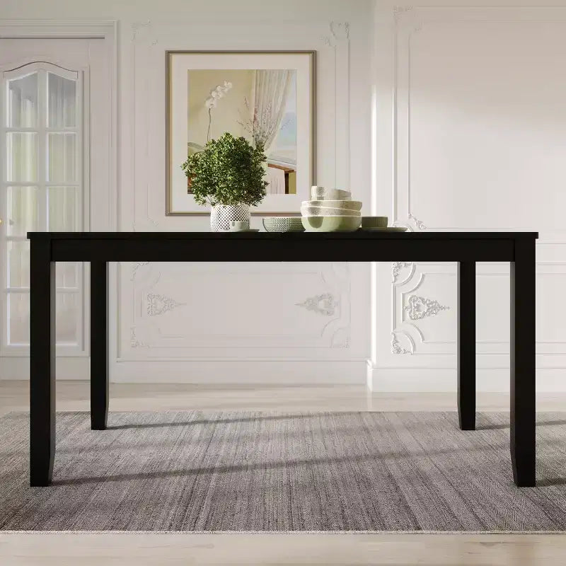 ChaletPosh Set da Pranzo 7 Pezzi con Sedie Rivestite in Lino