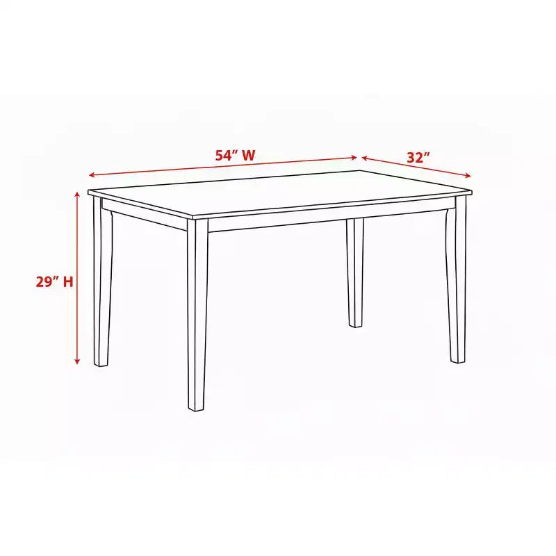 Kings Brand Furniture Kurmer set da pranzo da 5 pezzi in legno, colore cappuccino