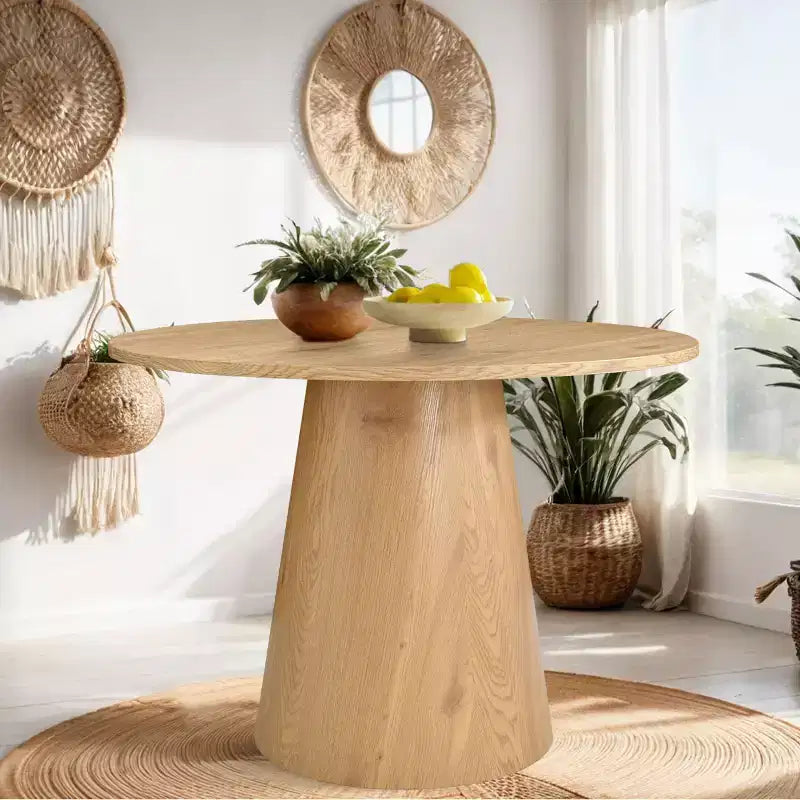 Set di 3 pezzi Tavolo da pranzo e sedie, Tavolo rotondo da 35" con sedie rivestite con fodera removibile per angolo colazione o piccoli spazi-Panipeachy