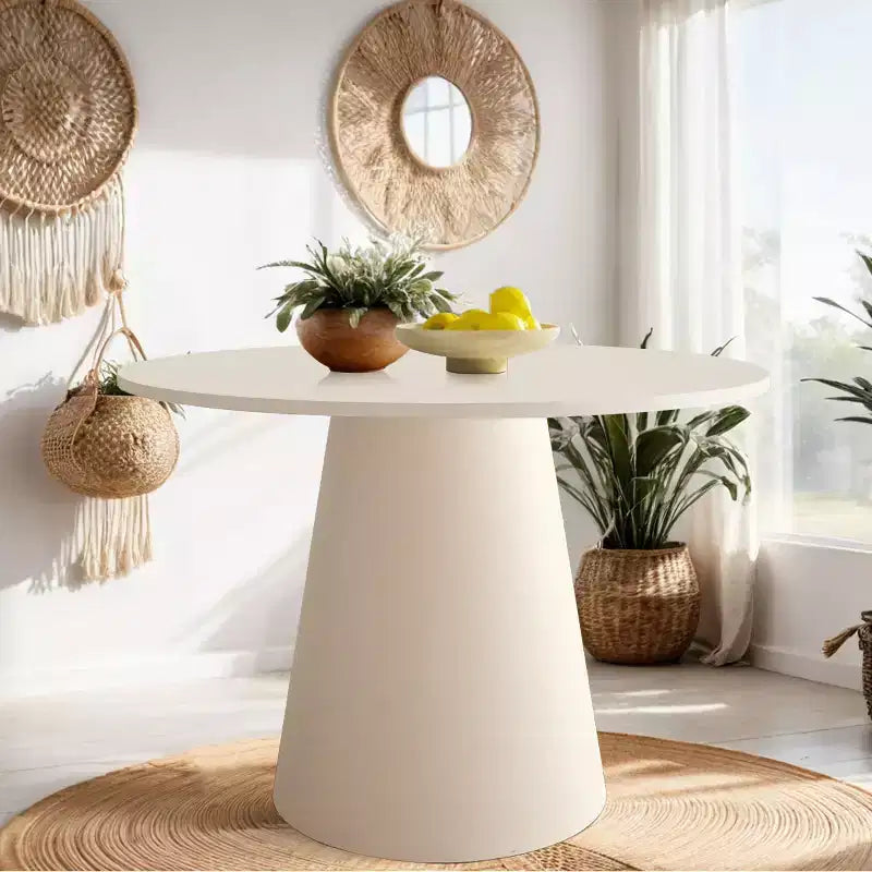 Set di 3 pezzi Tavolo da pranzo e sedie, Tavolo rotondo da 35" con sedie rivestite con fodera removibile per angolo colazione o piccoli spazi-Panipeachy
