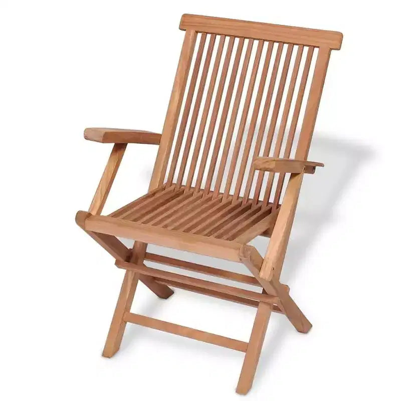 vidaXL Tavolo e sedie da giardino Colore legno caldo Legno massello di teak Set 5 pz