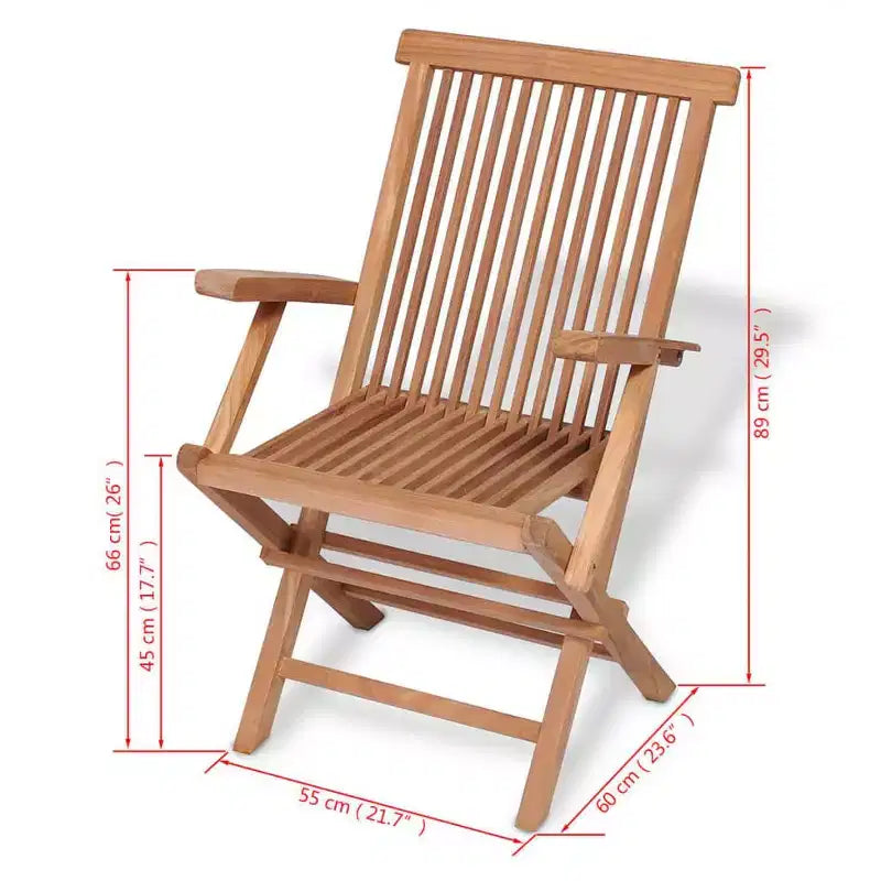vidaXL Tavolo e sedie da giardino Colore legno caldo Legno massello di teak Set 5 pz