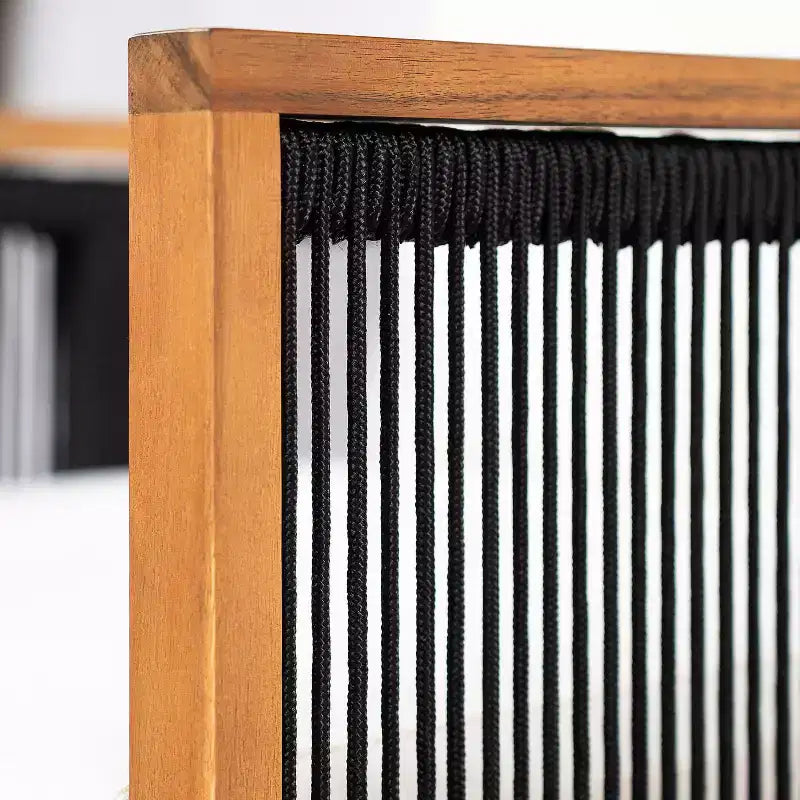 Christopher Knight Home Reina Set da Pranzo Moderno a 5 Pezzi per Esterni in Legno di Acacia con Corde Intrecciate a Mano