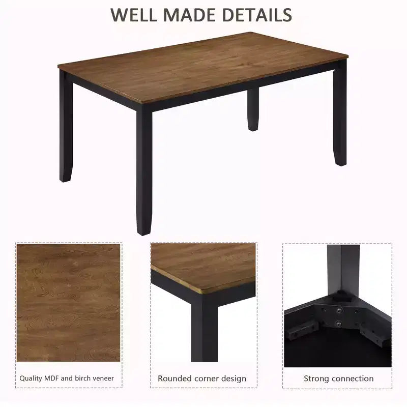 MAYEERTY Set da Pranzo Moderno 5 Pezzi, Tavolo in Legno con 4 Sedie, Grigio e Bianco Bicolore