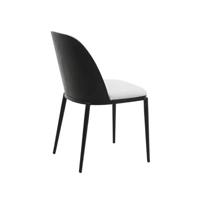 LeisureMod Tule Set da pranzo 7 pezzi con telaio in acciaio, 6 sedie da pranzo imbottite e tavolo da pranzo ovale da 71 pollici con piano in legno