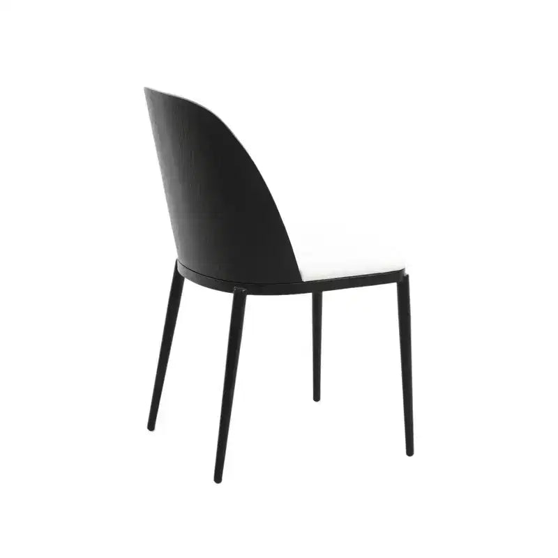 LeisureMod Tule Set da pranzo 7 pezzi con telaio in acciaio, 6 sedie da pranzo imbottite e tavolo da pranzo ovale da 71 pollici con piano in legno