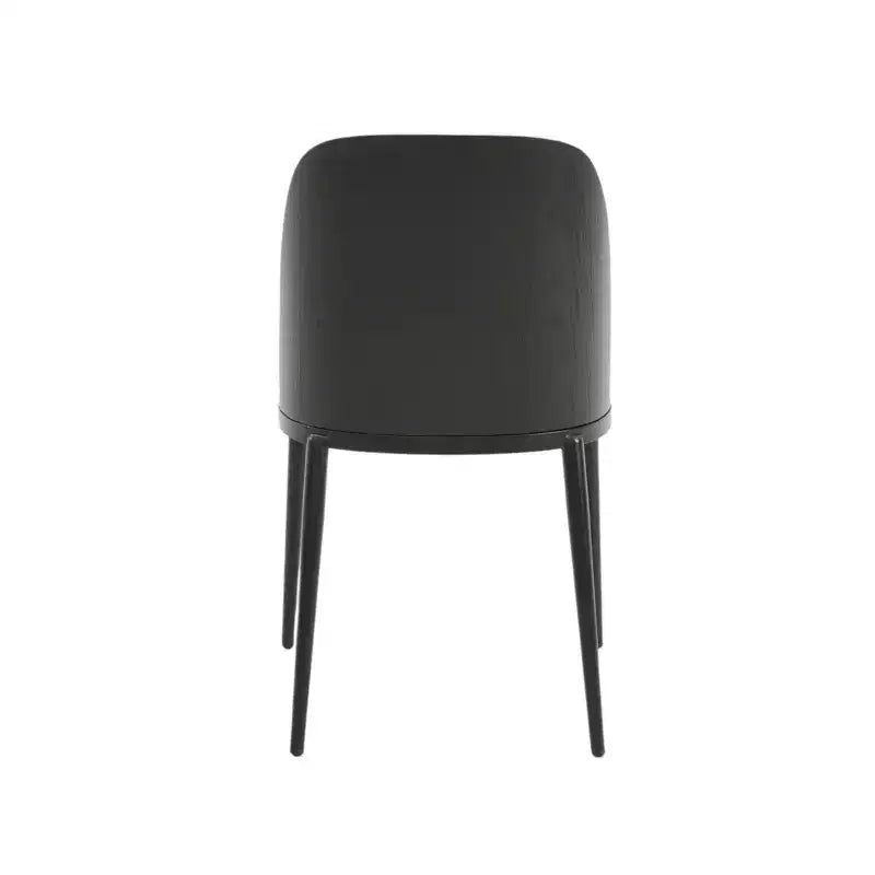 LeisureMod Tule Set da pranzo 7 pezzi con telaio in acciaio, 6 sedie da pranzo imbottite e tavolo da pranzo ovale da 71 pollici con piano in legno