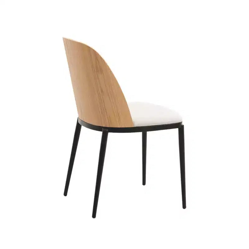 LeisureMod Tule Set da pranzo 7 pezzi con telaio in acciaio, 6 sedie da pranzo imbottite e tavolo da pranzo ovale da 71 pollici con piano in legno
