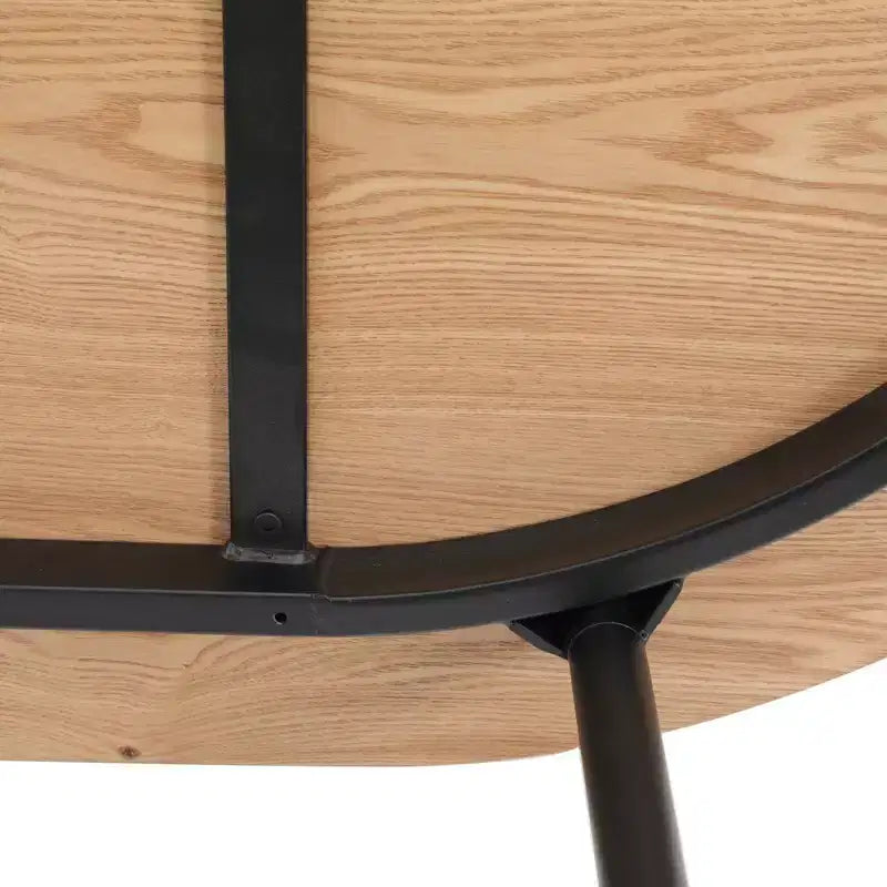 LeisureMod Tule Set da pranzo 7 pezzi con telaio in acciaio, 6 sedie da pranzo imbottite e tavolo da pranzo ovale da 71 pollici con piano in legno