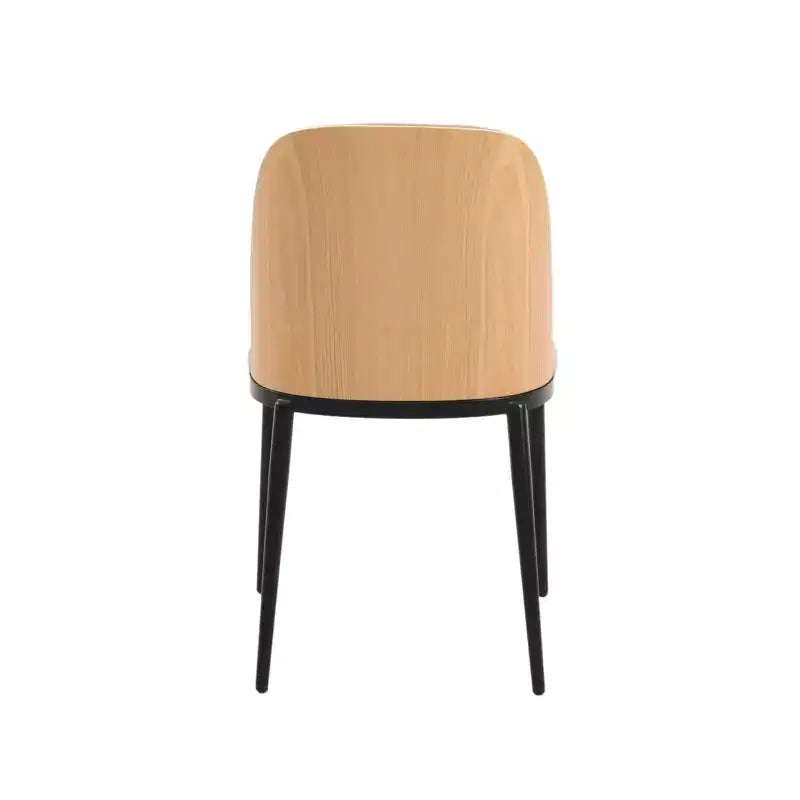 LeisureMod Tule Set da pranzo 7 pezzi con telaio in acciaio, 6 sedie da pranzo imbottite e tavolo da pranzo ovale da 71 pollici con piano in legno