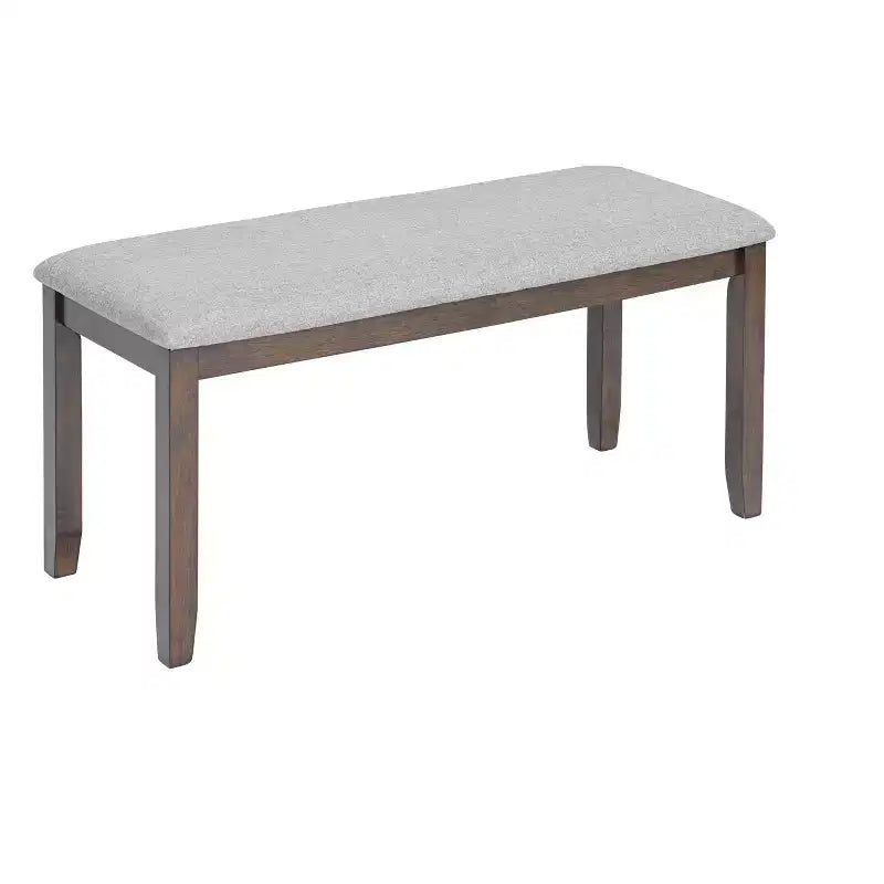 sumyeg Set da 6 Pezzi da Pranzo in Legno con Tavolo, 4 Sedie Imbottite e Panchina
