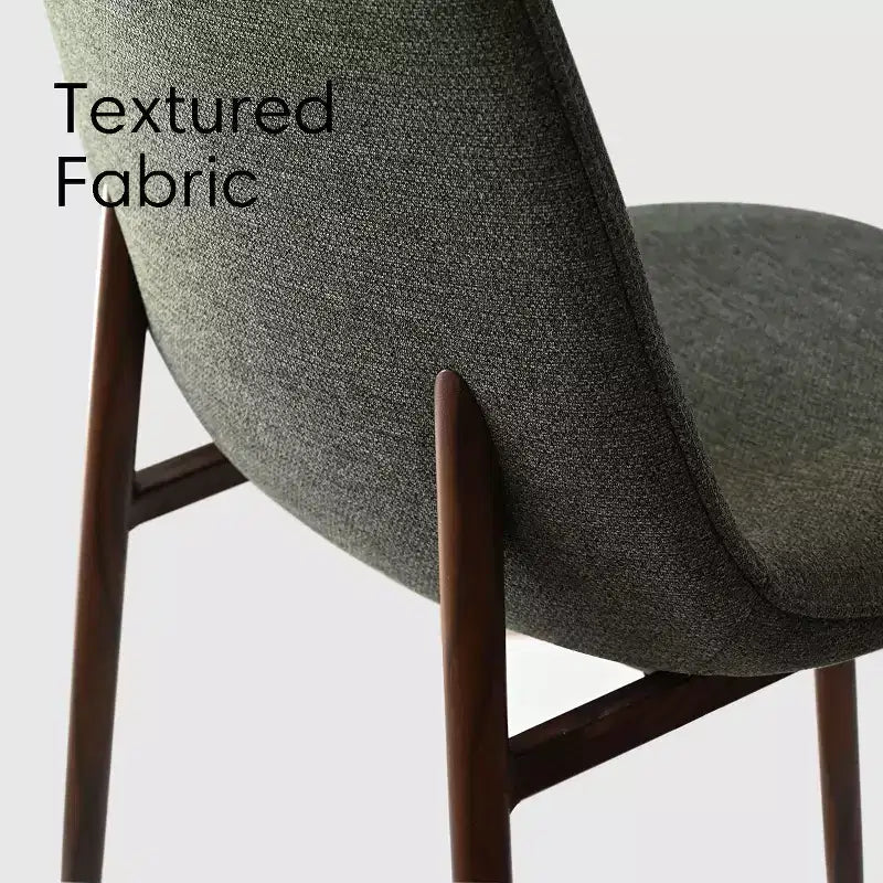 Olive+Oslo Set da pranzo 5 pezzi per 4 persone, Tavolo da pranzo rotondo in vetro con 4 sedie da pranzo imbottite Gambe color noce-Panipeachy