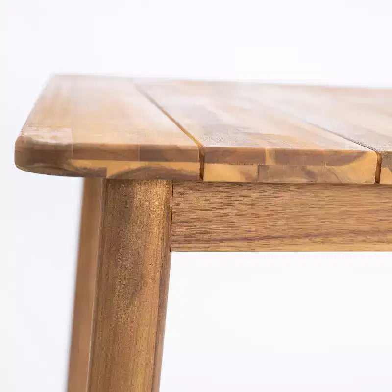 Christopher Knight Home Eleni Set da Pranzo Rustico da Esterno 9 Pezzi in Legno di Acacia con Tavolo a Doghe e Cuscini