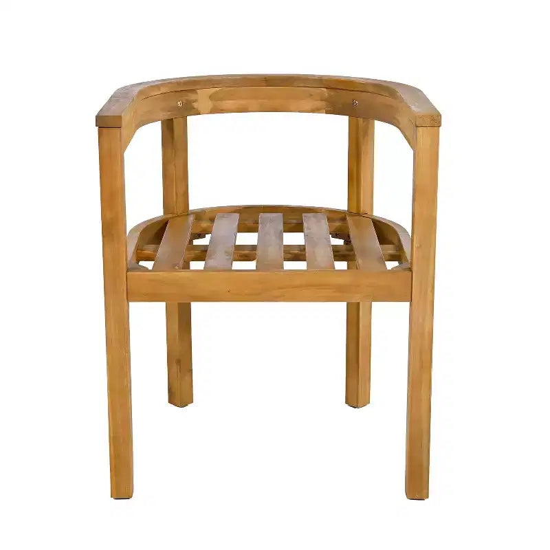 Christopher Knight Home Bora Set da Pranzo da Giardino Moderno 3 Pezzi con Tavolino in Cemento Leggero e 2 Sedie con Braccioli in Corda di Acacia