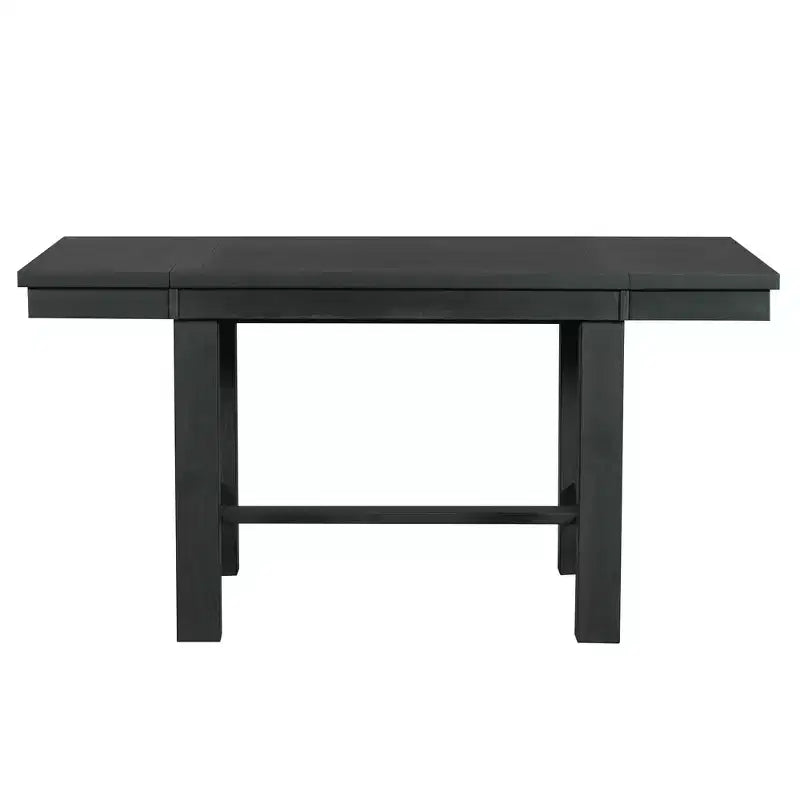Set da pranzo allungabile in stile rustico per 6 persone, tavolo rettangolare in legno massello con prolunga rimovibile, 4 sedie imbottite e panca