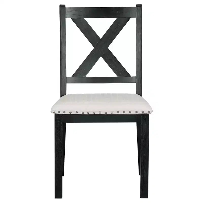 Set da pranzo allungabile in stile rustico per 6 persone, tavolo rettangolare in legno massello con prolunga rimovibile, 4 sedie imbottite e panca