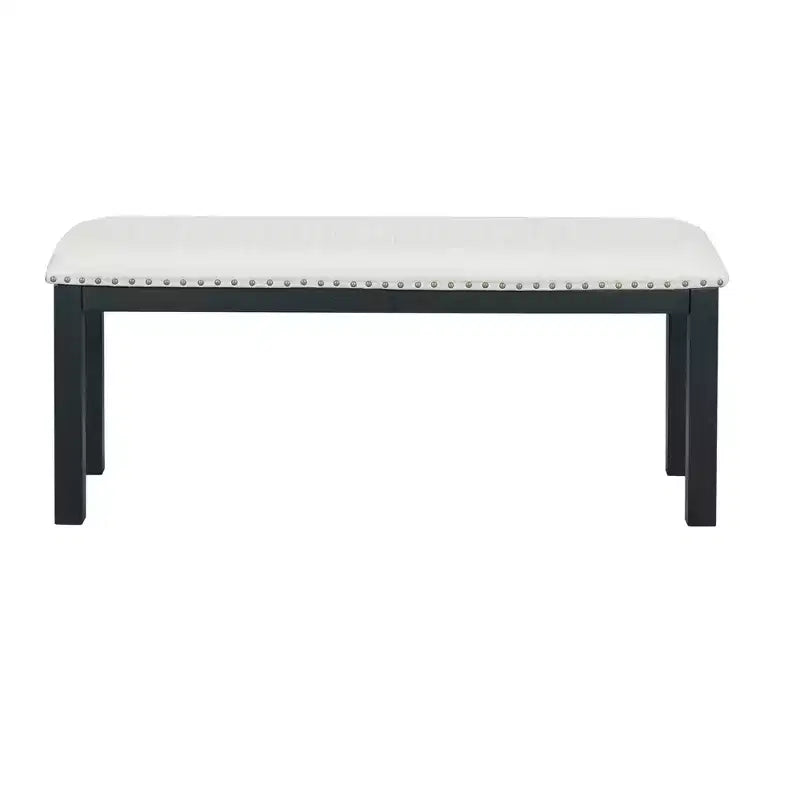 Set da pranzo allungabile in stile rustico per 6 persone, tavolo rettangolare in legno massello con prolunga rimovibile, 4 sedie imbottite e panca
