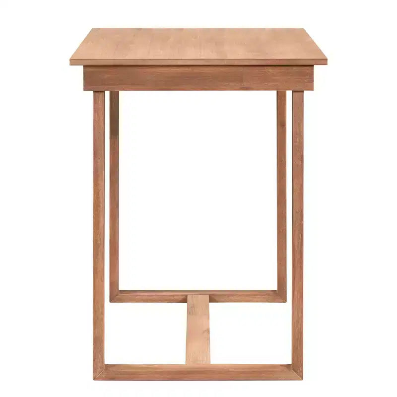 Set da Pranzo a Altezza Bancone da 5 Pezzi per 4 Persone, Set Tavolo da Bar in Legno Stile Rustico con 4 Sedie Imbottite per Spazi Ristretti