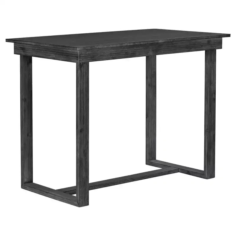 Set da Pranzo a Altezza Bancone da 5 Pezzi per 4 Persone, Set Tavolo da Bar in Legno Stile Rustico con 4 Sedie Imbottite per Spazi Ristretti
