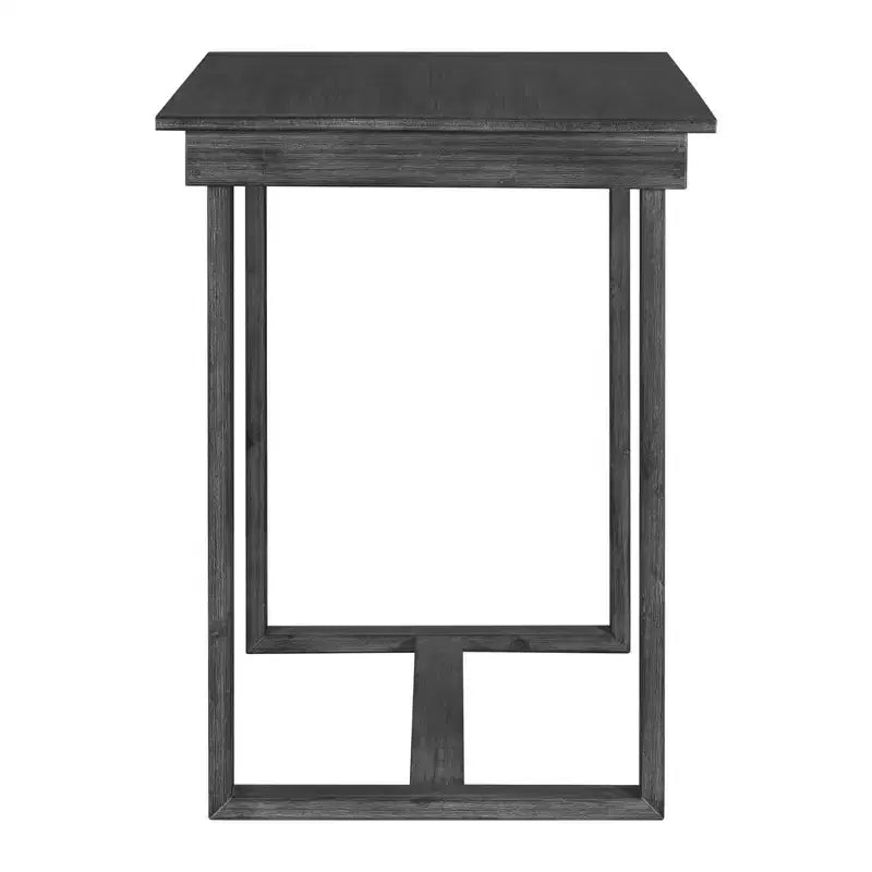 Set da Pranzo a Altezza Bancone da 5 Pezzi per 4 Persone, Set Tavolo da Bar in Legno Stile Rustico con 4 Sedie Imbottite per Spazi Ristretti