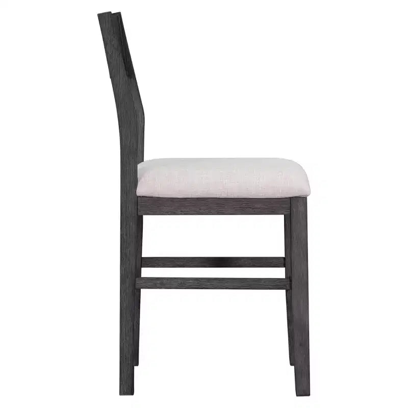 Set da Pranzo a Altezza Bancone da 5 Pezzi per 4 Persone, Set Tavolo da Bar in Legno Stile Rustico con 4 Sedie Imbottite per Spazi Ristretti