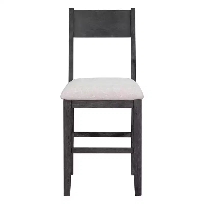 Set da Pranzo a Altezza Bancone da 5 Pezzi per 4 Persone, Set Tavolo da Bar in Legno Stile Rustico con 4 Sedie Imbottite per Spazi Ristretti