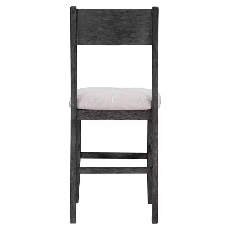 Set da Pranzo a Altezza Bancone da 5 Pezzi per 4 Persone, Set Tavolo da Bar in Legno Stile Rustico con 4 Sedie Imbottite per Spazi Ristretti