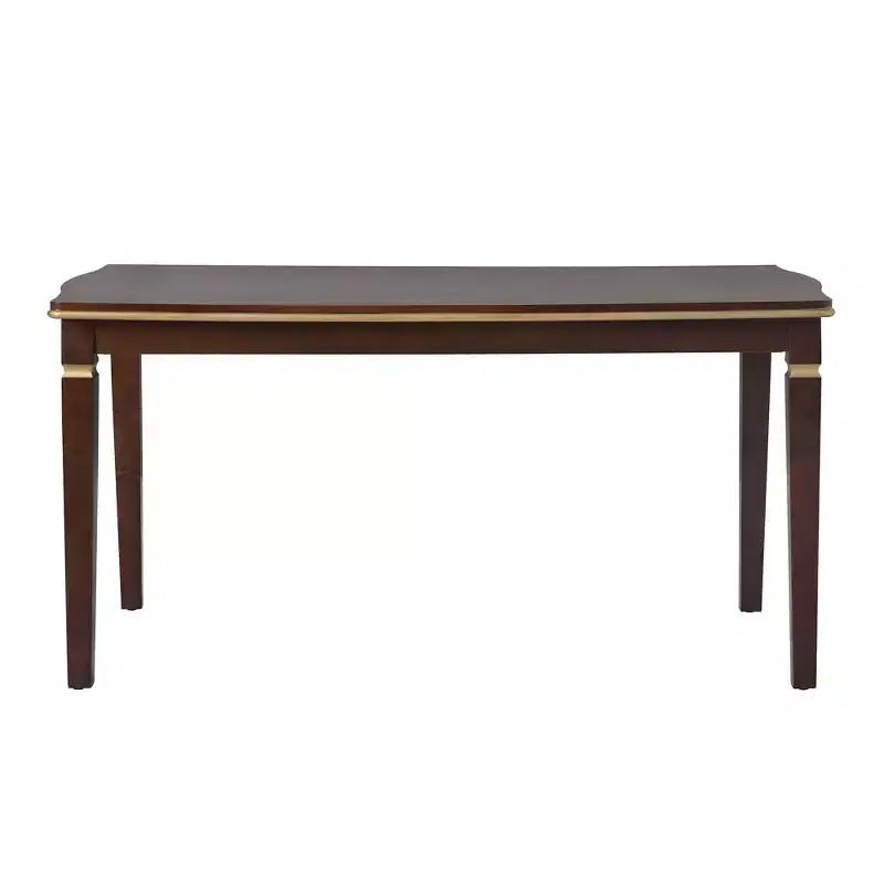 Set da Tavolo da Pranzo da Cucina Retrò da 6 Pezzi, Tavolo Rettangolare e 4 Sedie Trapuntate con Schienale Alto e Panca, Set Tavolo da Sala da Pranzo in Legno per 6