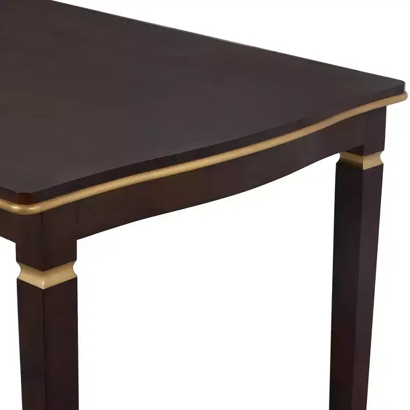Set da Tavolo da Pranzo da Cucina Retrò da 6 Pezzi, Tavolo Rettangolare e 4 Sedie Trapuntate con Schienale Alto e Panca, Set Tavolo da Sala da Pranzo in Legno per 6