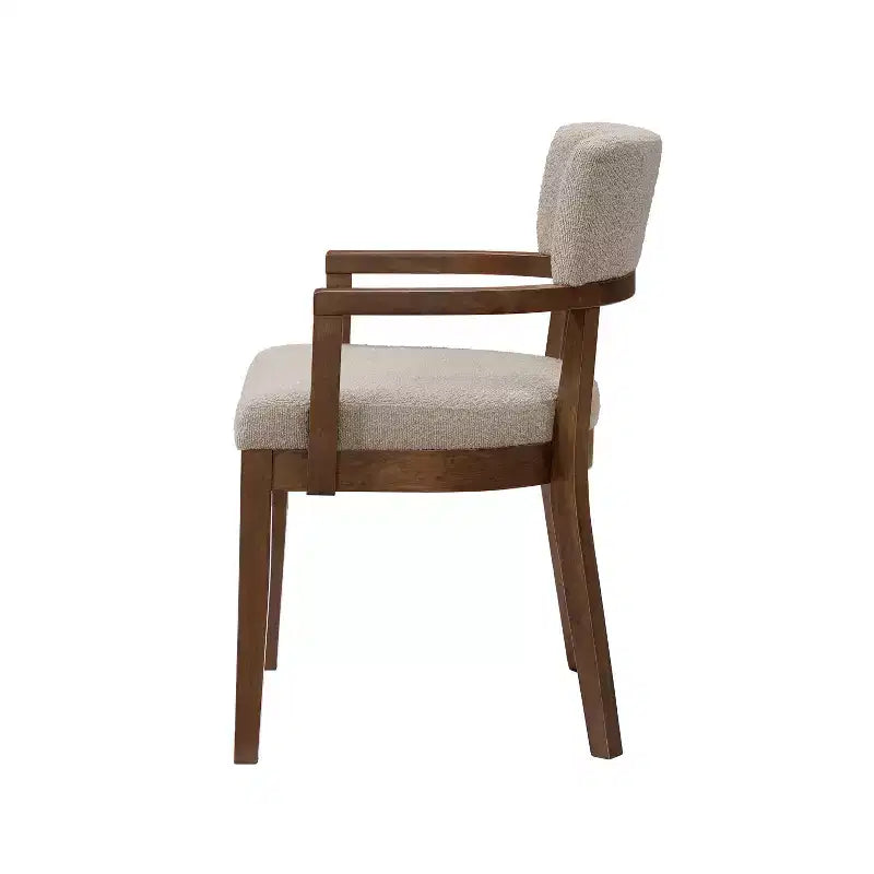 Christopher Knight Home Raisa, set da pranzo a 5 pezzi in legno di Hevea in stile rustico con sedie imbottite in tessuto Bouclé