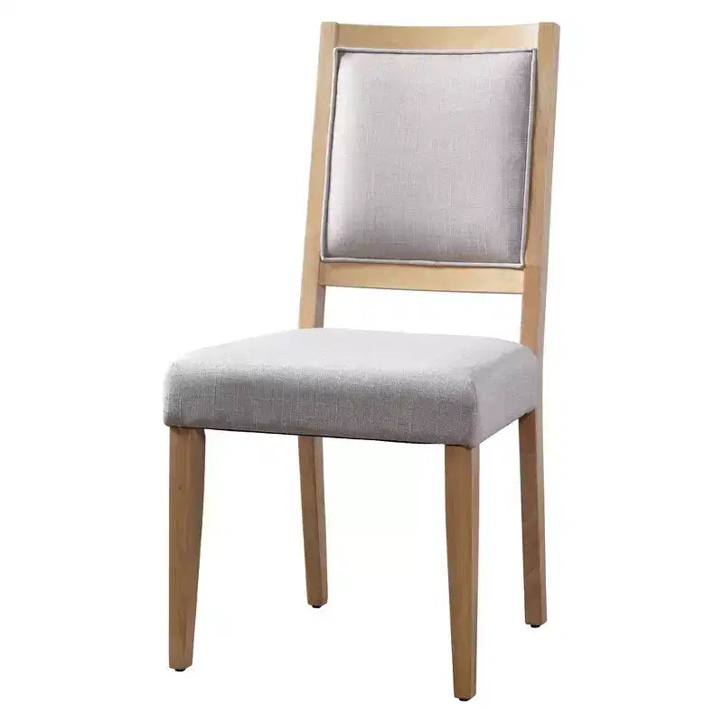 Set da pranzo rustico allungabile Whisen da 7 pezzi, tavolo da cucina a cavalletto da 82" e 6 sedie da pranzo imbottite con gambe in legno di gomma