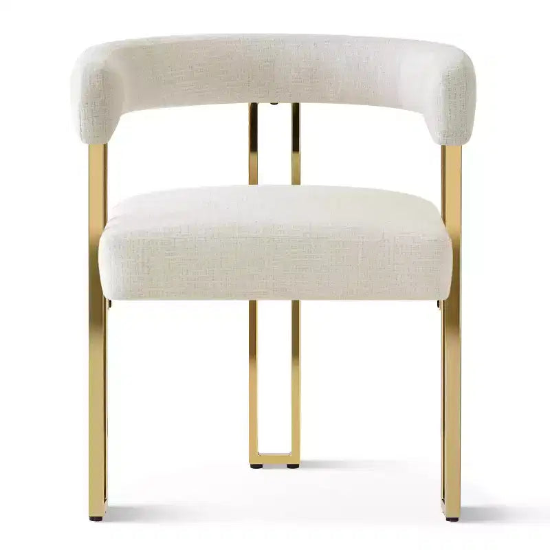 Set Tavolo da Pranzo Estensibile 47-83 per 6 Persone, Tavolo Color Legno Naturale e 6 Sedie da Pranzo Imbottite in Ciniglia con Gambe in Metallo-Panipeachy