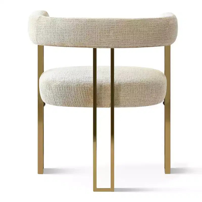 Set Tavolo da Pranzo Estensibile 47-83 per 6 Persone, Tavolo Color Legno Naturale e 6 Sedie da Pranzo Imbottite in Ciniglia con Gambe in Metallo-Panipeachy