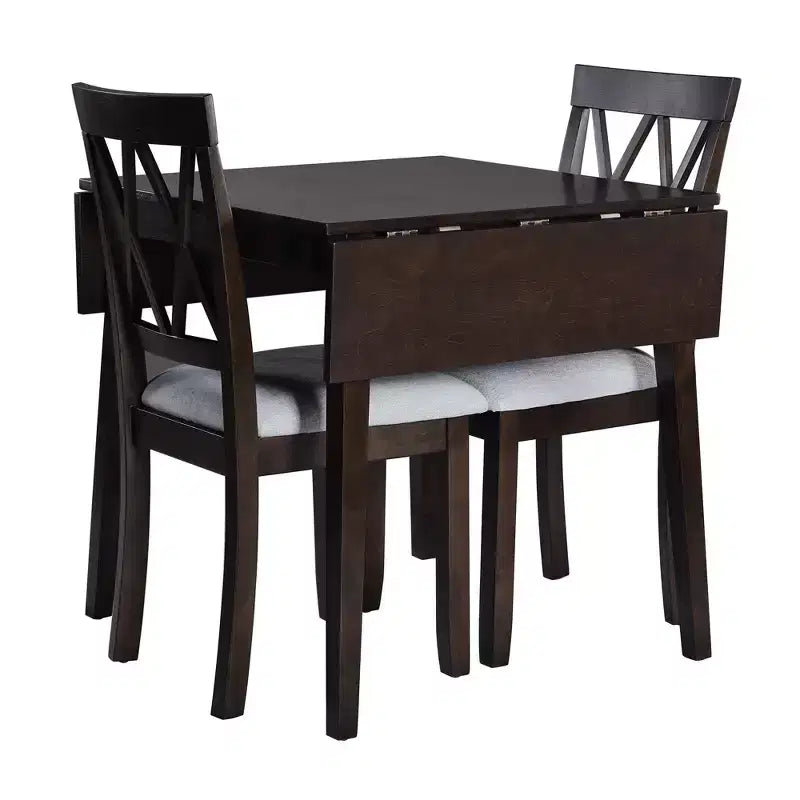 GDF Studio Avery Set da pranzo 3 pezzi con tavolo da pranzo con piano ribaltabile e 2 sedie da pranzo imbottite