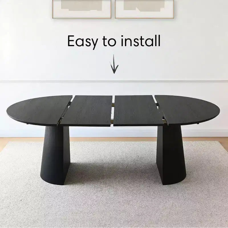 Set da Pranzo Espandibile da Rotondo a Ovale con 8 Sedie in Velluto, Set da Pranzo con Base 3-in-1, da 4 a 8 Posti, Set da Sala da Pranzo Moderno - Panipeachy