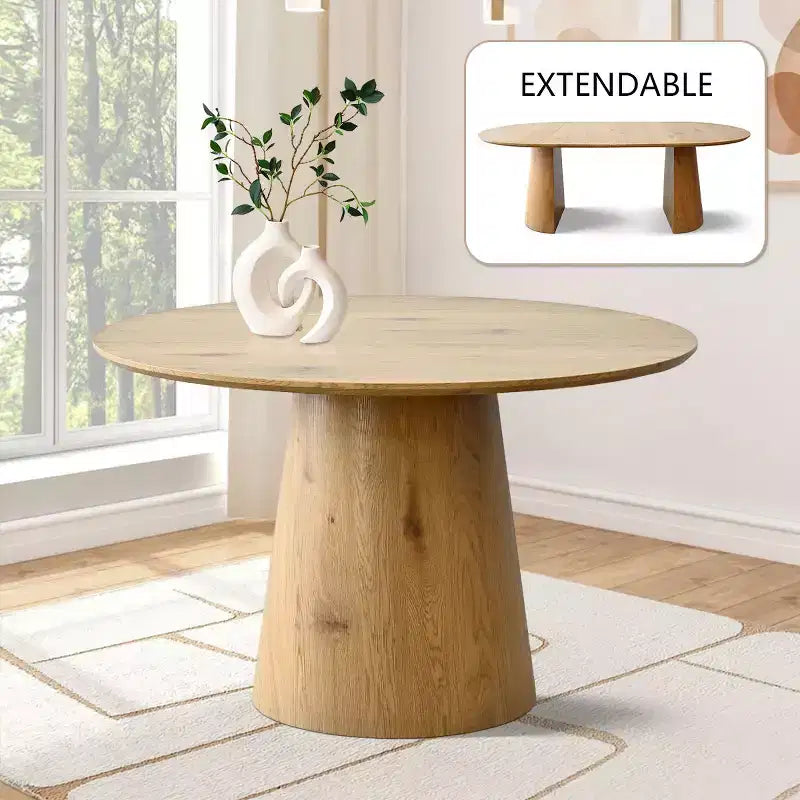 Set tavolo da pranzo allungabile ovale 3-in-1 con 6 sedie imbottite in ciniglia con gambe in metallo dorato, mobili da pranzo versatili - Panipeachy