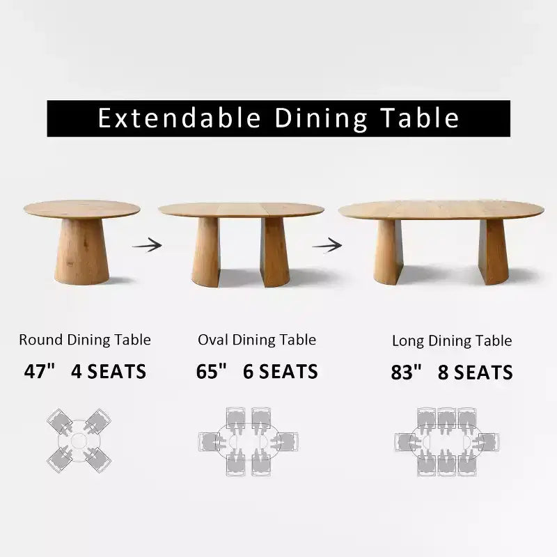 Set tavolo da pranzo allungabile ovale 3-in-1 con 6 sedie imbottite in ciniglia con gambe in metallo dorato, mobili da pranzo versatili - Panipeachy