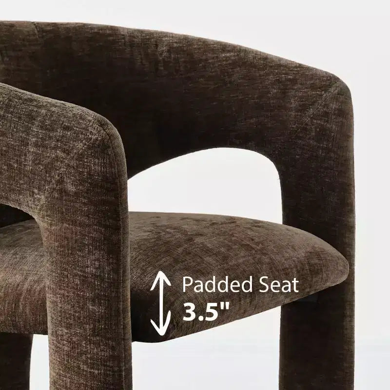 Set Tavolo da Pranzo Rotondo con 2 Poltrone in Ciniglia, Tavolo Moderno con Base a Piedistallo e Sedie Imbottite con Schienale e Braccioli Completi-Panipeachy