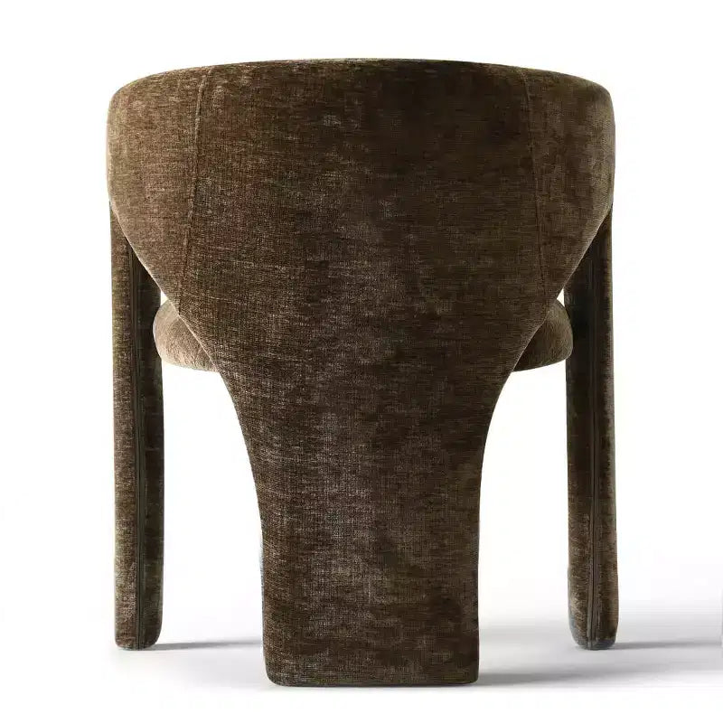 Set Tavolo da Pranzo Rotondo con 2 Poltrone in Ciniglia, Tavolo Moderno con Base a Piedistallo e Sedie Imbottite con Schienale e Braccioli Completi-Panipeachy