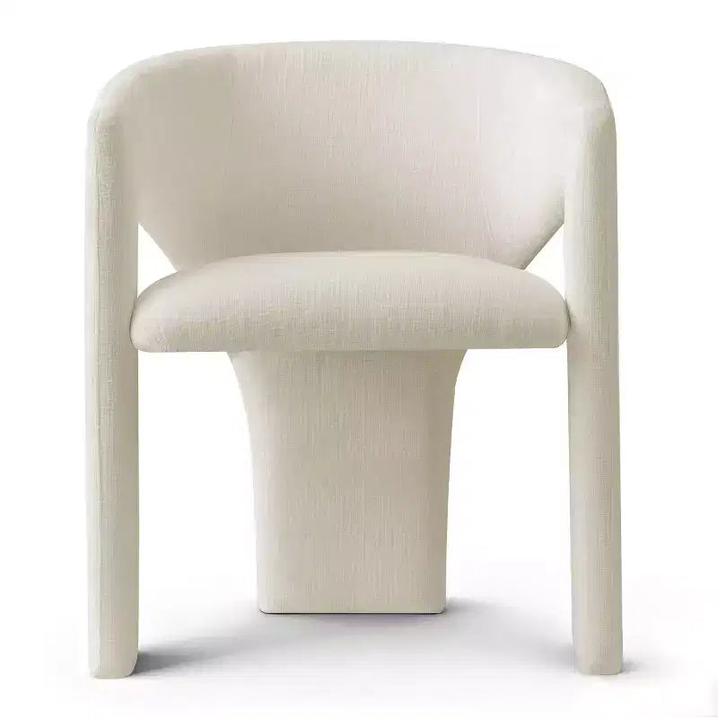 Set Tavolo da Pranzo Rotondo con 2 Poltrone in Ciniglia, Tavolo Moderno con Base a Piedistallo e Sedie Imbottite con Schienale e Braccioli Completi-Panipeachy