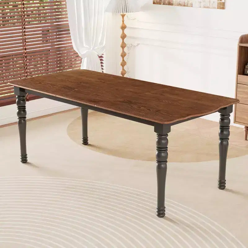 Set da pranzo allungabile da 7 pezzi con tavolo da 152-198 cm e 6 sedie imbottite