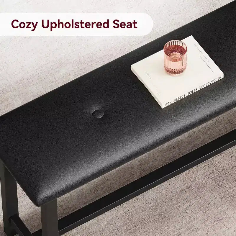 Set tavolo da pranzo per 4 persone, tavolo da cucina con panche, set tavolo da pranzo rettangolare con 2 panche imbottite, set tavolo da pranzo di 3 pezzi per piccoli spazi