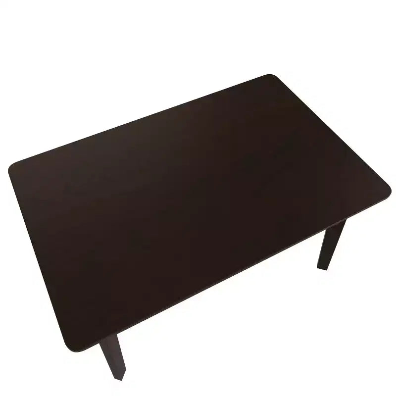 Set da pranzo rustico di 5 pezzi con tavolo in legno e 4 sedie imbottite color espresso