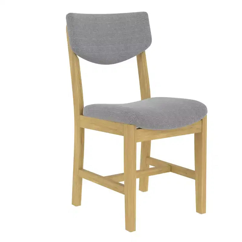 Set da pranzo rustico di 5 pezzi con tavolo in legno e 4 sedie imbottite color espresso