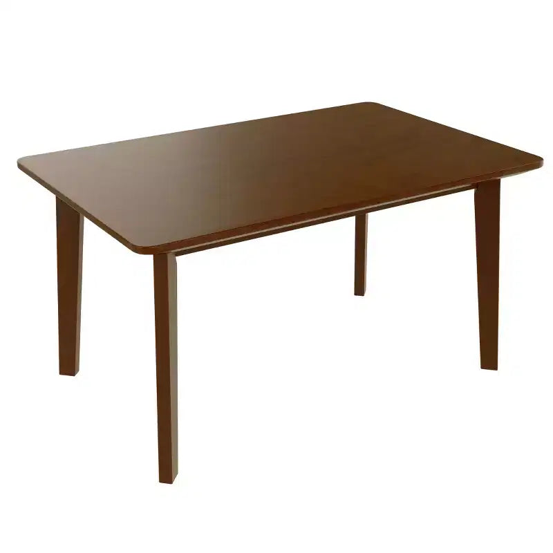 Set da pranzo rustico di 5 pezzi con tavolo in legno e 4 sedie imbottite color espresso