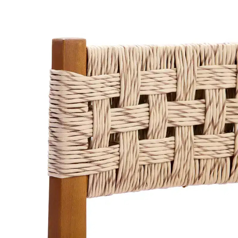 Christopher Knight Home Brigitte Set da pranzo da esterno 7 pezzi in vimini rustico e legno di acacia