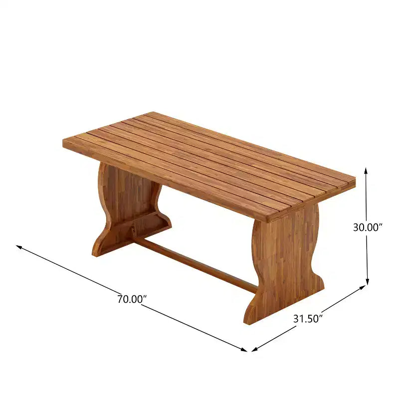 Christopher Knight Home Brigitte Set da pranzo da esterno 7 pezzi in vimini rustico e legno di acacia