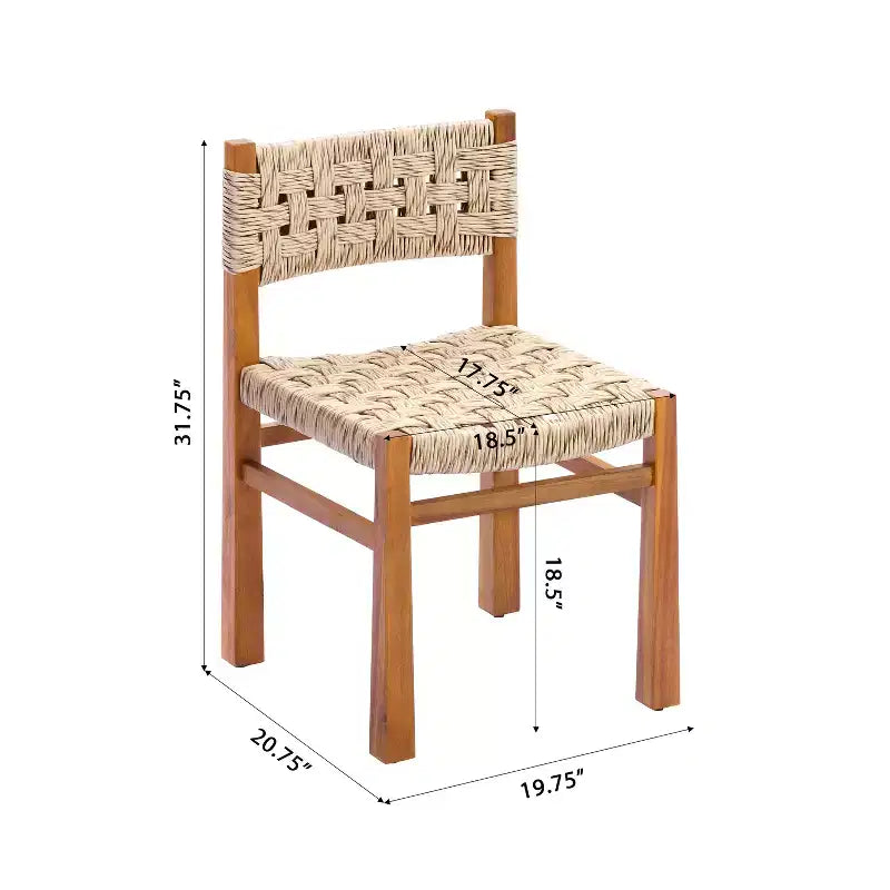 Christopher Knight Home Brigitte Set da pranzo da esterno 7 pezzi in vimini rustico e legno di acacia