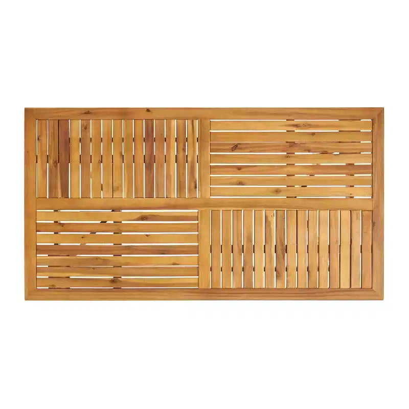 Set da pranzo da esterno Christopher Knight Home Coralie a 7 pezzi in vimini rustico intrecciato e legno di acacia