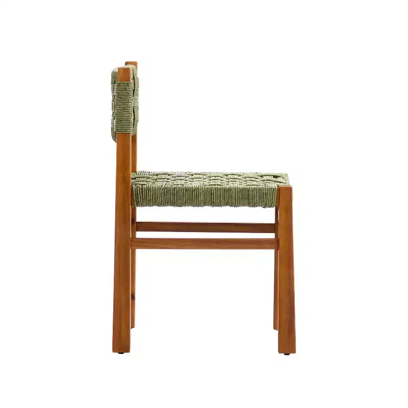 Set da pranzo da esterno Christopher Knight Home Coralie a 7 pezzi in vimini rustico intrecciato e legno di acacia